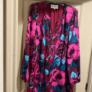XL Charles Henry chiffon long sleeved dress